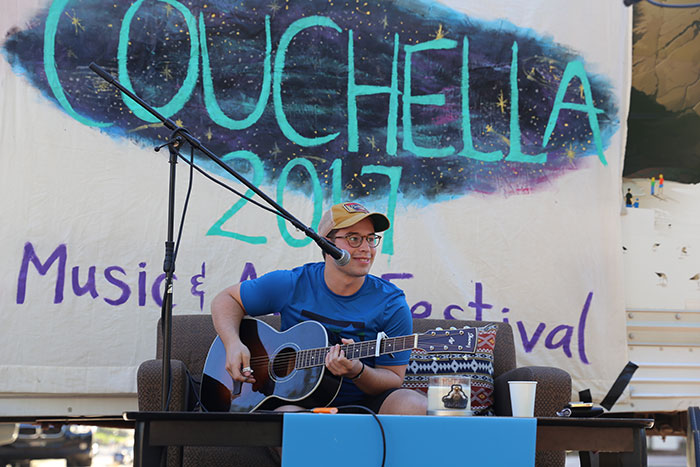 Students perform at Dooley's Week events.