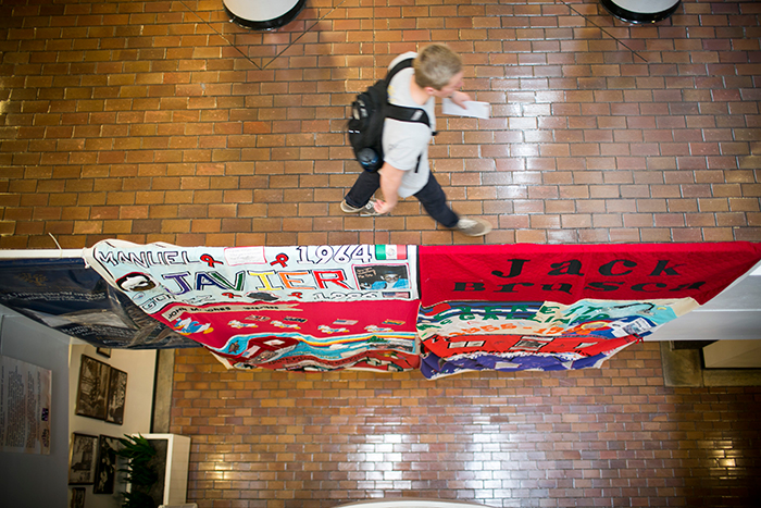 The quilt on display at the DUC.