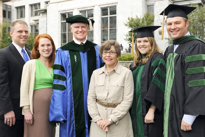 Left to right: The Lawleys' son Tom and his son's wife, Lesley; Lawley and his wife, Chris; daughter Meg, and her husband, David Goldsmith.