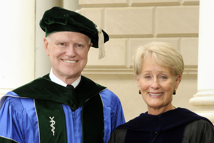 With Claudia Adkison, former executive associate dean of the School of Medicine