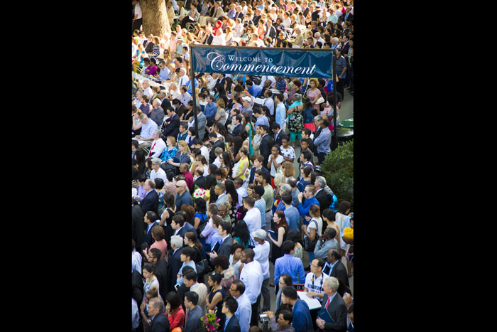 Some 15,000 graduates and visitors gathered on Emory's quadrangle on May 12, 2014 for the main commencement ceremony.