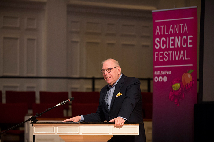 Dr. Stuart Zola, interim dean of Emory College at the Atlanta Science Festival 2017 opening event