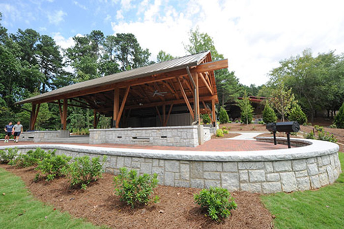 The beautiful, new campus life pavilion opened in 2016.