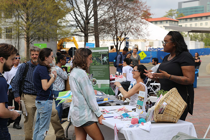 Students participate in the Earth Month Festival.