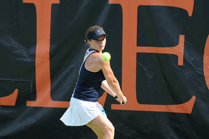 Bridget Harding enters the spring as the top-ranked tennis singles player in the country.