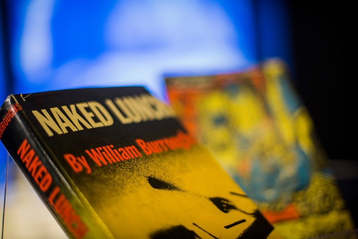 A well-preserved, first-edition copy of William S. Burroughs' "Naked Lunch."
