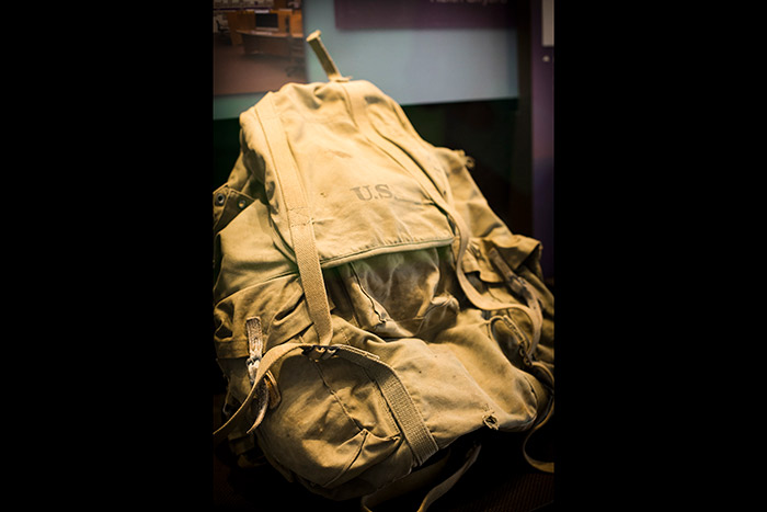 Jack Kerouac's brown rucksack in excellent condition.