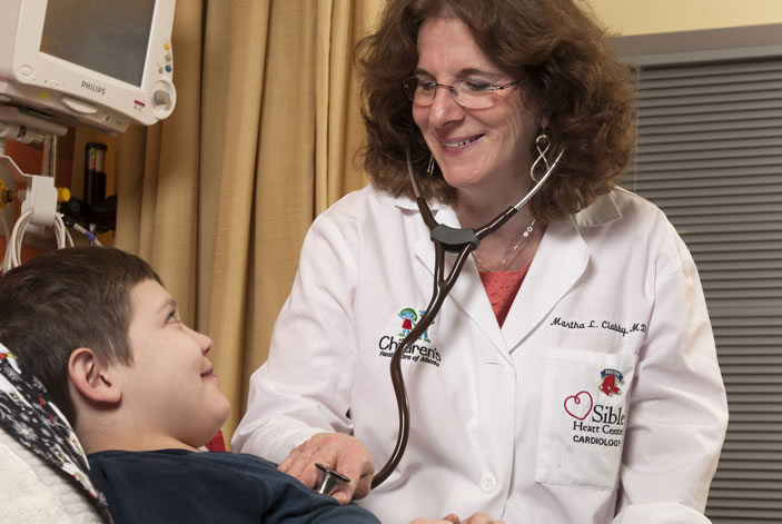 Pediatric cardiologist Martha Clabby director of the Sibley Complex Congenital Heart Disease program, cares for children with congenital heart defects