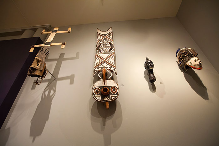 four masks on display