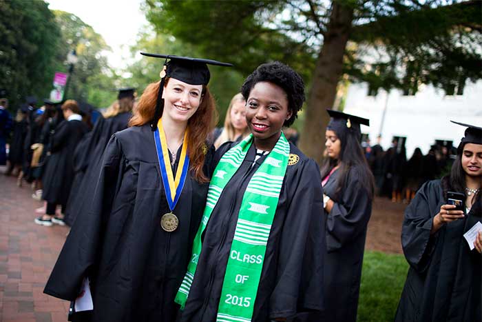 Emory University President James Wagner acknowledged the unique composition of the graduating class ¿ 57 percent are women, 43 percent men -- who represent nearly every state in the United States and some 78 countries.