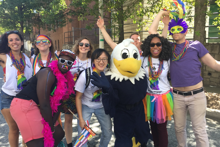 Emory contingent in Atlanta Pride Parade 2016