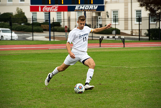 Matt Sherr, a senior and captain of the men's soccer team, was named to the All-UAA First Team for the third straight season.