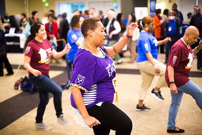 The 1599 Line Dancers provided a demonstration at the Healthy New YOU Expo in Cox Hall Ballroom.