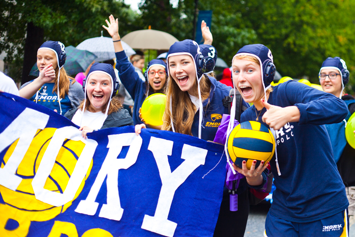Parade contingent from Emory Water Polo