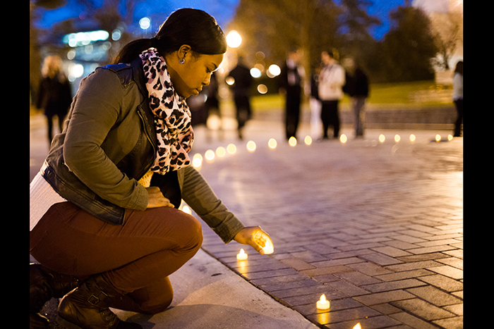 The Emory chapter of the NAACP hosted a candlelight vigil 