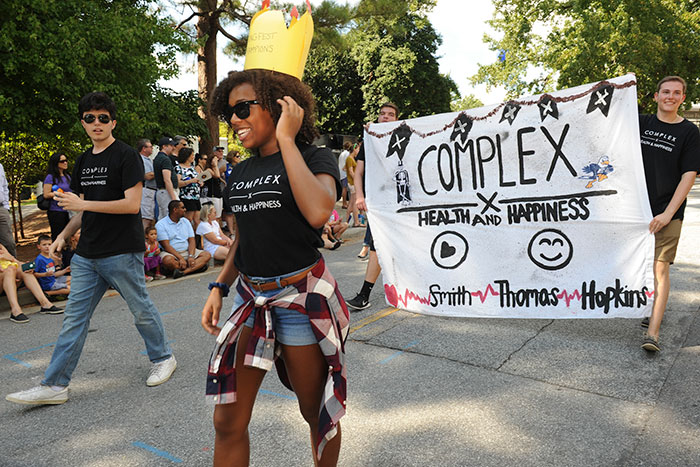 The Complex in Emory's Homecoming parade