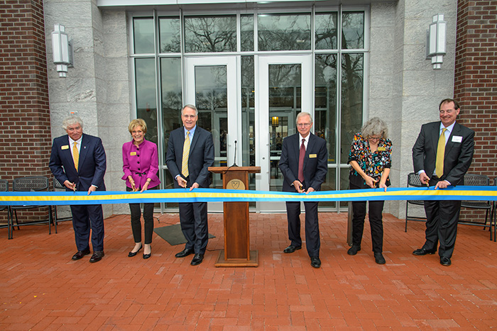 The grand opening of Oxford College's new science building drew a crowd of more than 400 for a ceremonial ribbon-cutting, tours and hands-on lab demonstrations. Photos by Tony Benner.