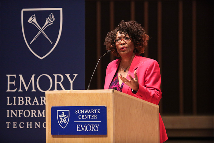 The day after the Twelfth Night Revel, Rita Dove gave a free public reading at the Schwartz Center for Performing Arts.