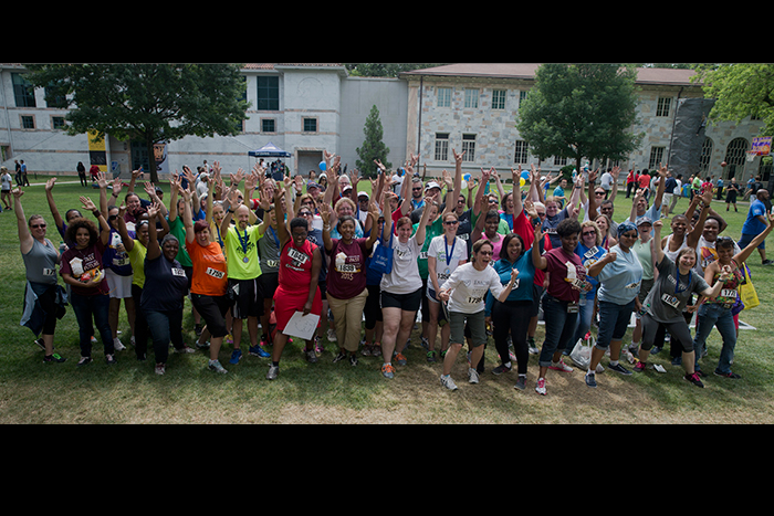 In a change for this year, the annual Fun Run and Walk combined with a new route ending on the Quad.