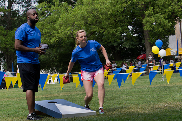 Employees enjoyed a variety of free games and activities on the Quad.