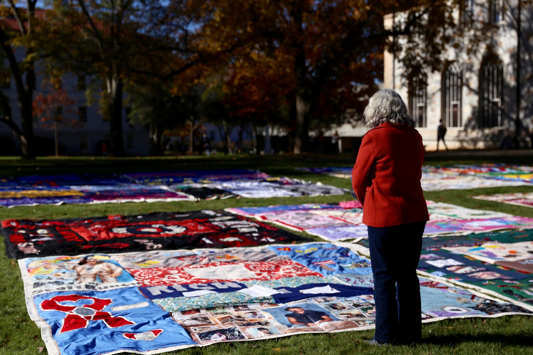 World Aids Day Quilt on the Quad at Emory
