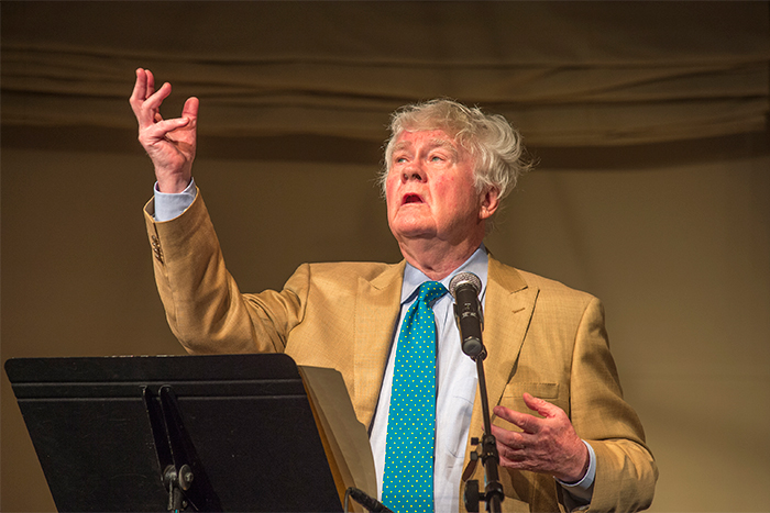 Emory professor emeritus James Flannery, founder of the W.B. Yeats Foundation, recited "The Song of Wandering Aengus."