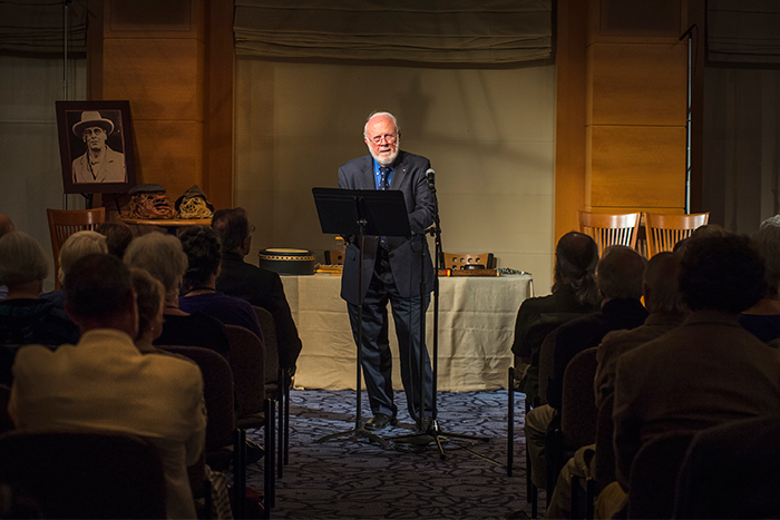 Ron Schuchard, professor emeritus of English, read Yeats' "The Second Coming" and "The Stare's Nest By My Window" and discussed the composition and historical context of both poems.