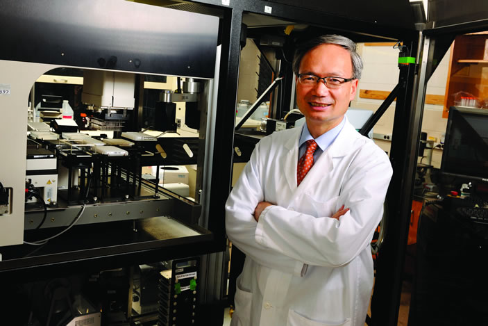 Haian Fu is a pharmacologist at Winship and head of Emory's Chemical Biology Discovery Center. He has some powerful allies and tools in his laboratory that are leading to the development of new lung cancer therapies.