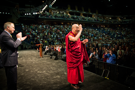 Dalai Lama and Emory President Jim Wagner