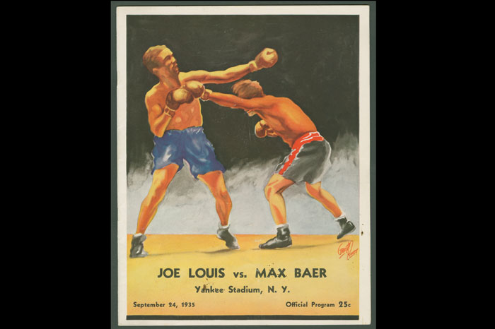 A fight program from the Joe Louis/Max Baer matchup at Yankee Stadium in 1935.