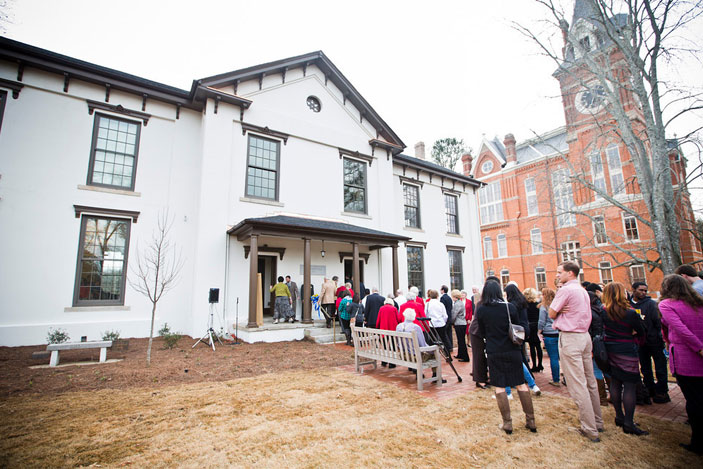 A grand opening and ribbon-cutting ceremony for the Oxford College's Language Hall on January 13 brought together the project's participants.