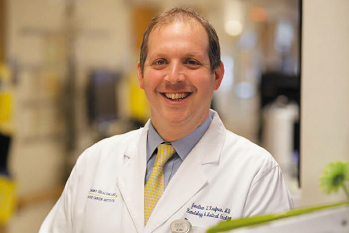 Jonathan Kaufman oversees bone marrow and stem cell transplant procedures for lymphoma and multiple myeloma patients.