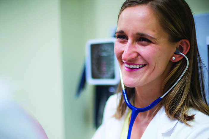 Anne Marie Kerchberger loves the patient-centered approach of primary care medicine but isn't sure yet what path she will follow in her career. 