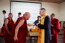 It was President James Wagner's first visit to Dharamsala, India.