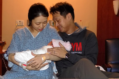 At Emory Johns Creek Hospital, baby girl Stella, and parents Grace and Dong