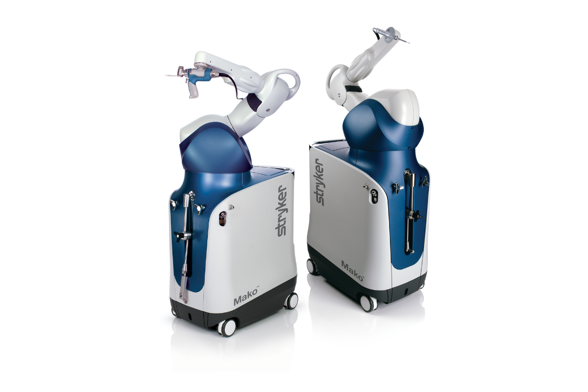 A photo of two Mako SmartRobotics machines