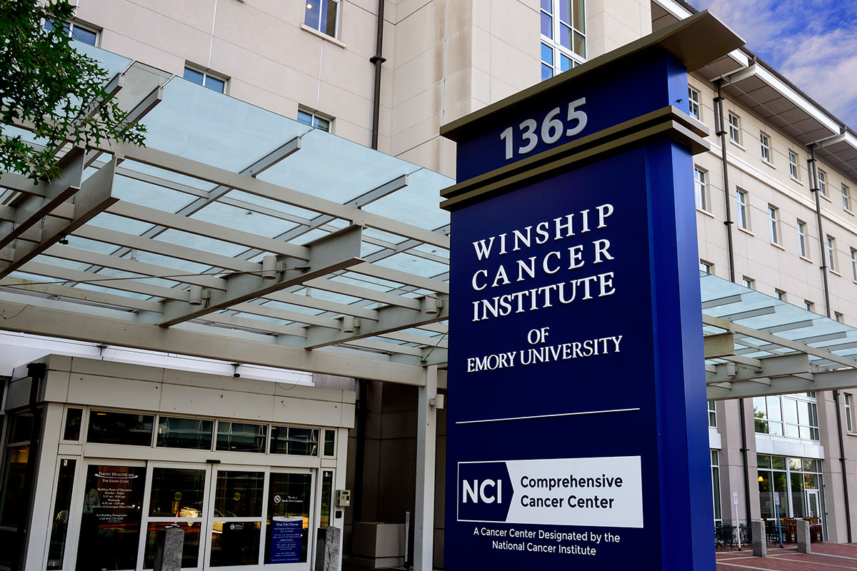 The front of the Winship Cancer Institute of Emory University