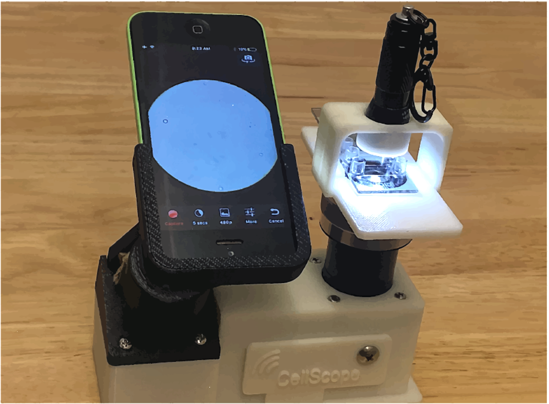 A cell-phone microscope.